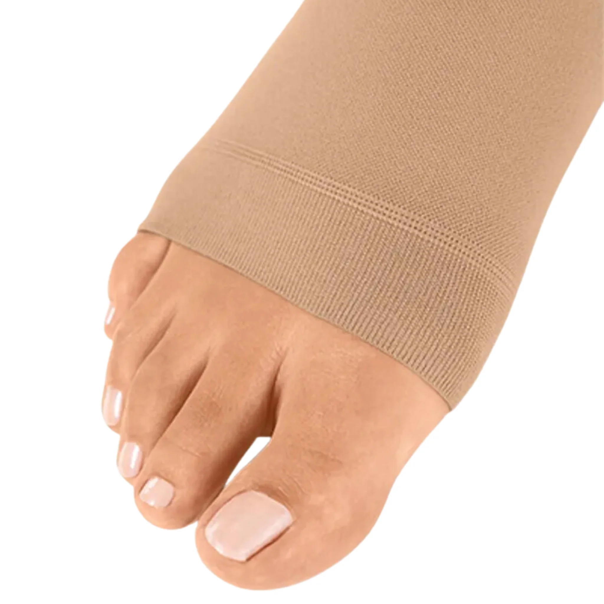Anthracite knee below compression stockings CCL2, open toe mediven