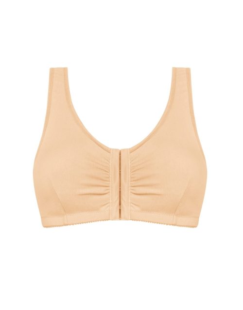 SALE* Mastectomy Bra 'Bliss Wire Free Soft Cup' Off-White/Sand –