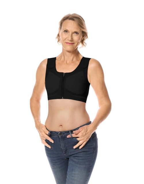 Innovative post-surgery seamless compression bra - Prewashed and packaged  from Amoena