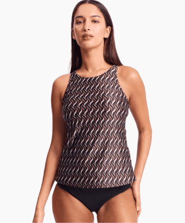 Sunseeker Madrid Tankini Top Black